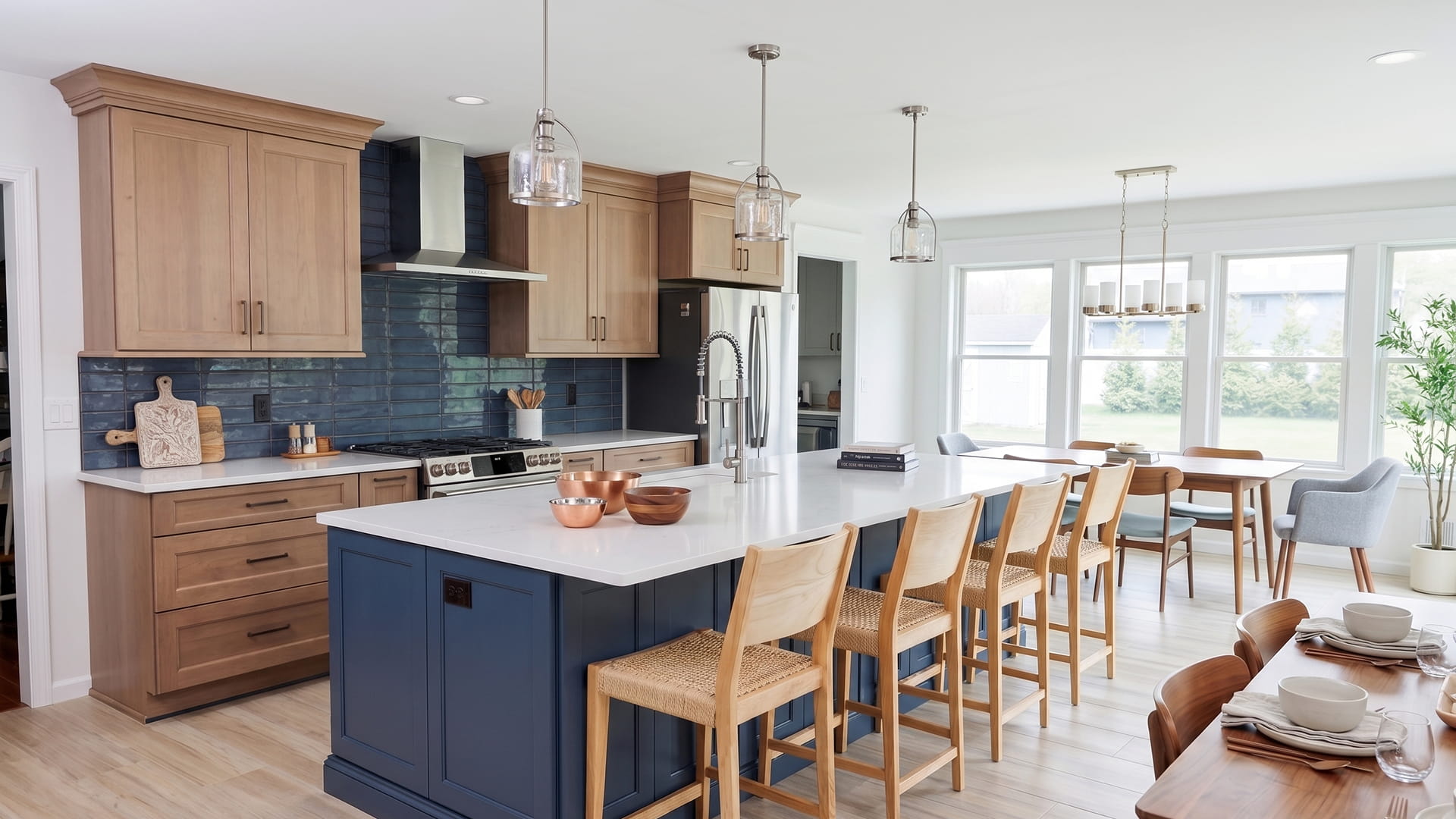 Newly remodeled kitchen by a New Jersey home remodeling contractor in Robbinsville NJ
